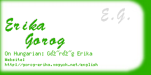 erika gorog business card